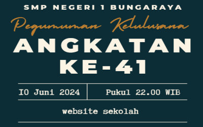 Sambutan Kepala Sekolah SMPN 1 Bungaraya pada Pengumuman Kelulusan Siswa Kelas IX